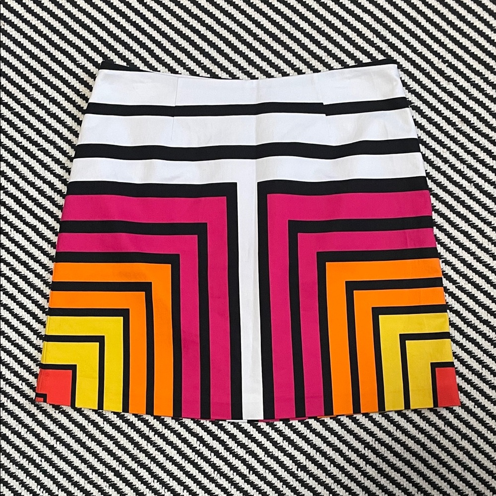 Worthington Pink and Orange Geometric Mini Skirt